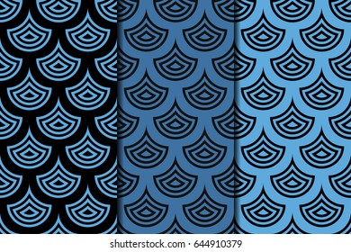 Colored seamless pattern with geometric elements