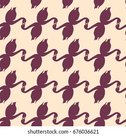 Colored seamless pattern with pairs of loving birds swan.