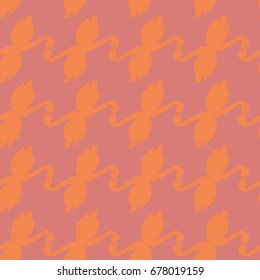 Colored seamless pattern with pairs of loving birds swan.