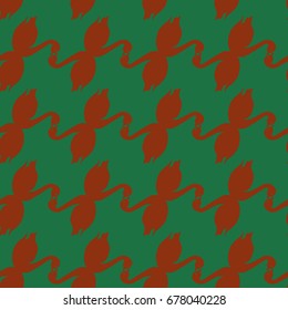 Colored seamless pattern with pairs of loving birds swan.
