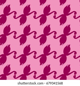 Colored seamless pattern with pairs of loving birds swan.