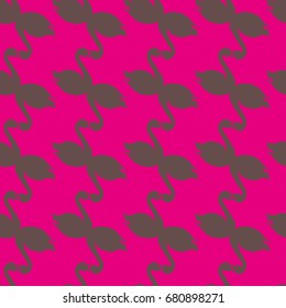 Colored seamless pattern with pairs of loving birds swan.