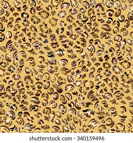 Colored seamless pattern with spots. Decorative colored leopard skin.