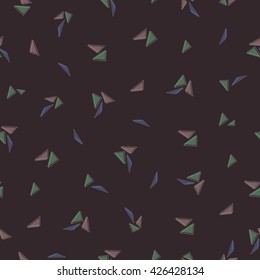 Colored seamless pattern with triangles