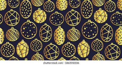 Colored seamless pattern wallpaper with decorative christmas balls for the new year holiday. Winter illustration for december party design