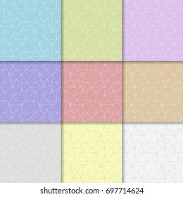 Colored seamless patterns for wallpapers and fabrics. Vector illustration