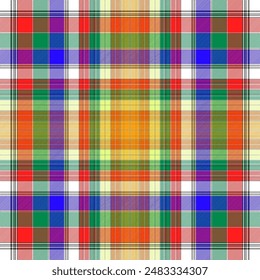 Colored seamless Plaid Tartan pattern for fabric design of wallpaper background,EPS 10.