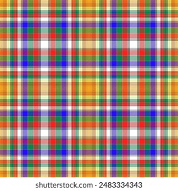 Farbiges nahtloses Plaid-Schottenmuster für Stoffdesign des Bildschirmhintergrund-Hintergrunds, EPS 10.