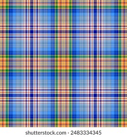 Colored seamless Plaid Tartan pattern for fabric design of wallpaper background,EPS 10.