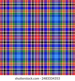 Colored seamless Plaid Tartan pattern for fabric design of wallpaper background,EPS 10.