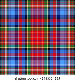 Colored seamless Plaid Tartan pattern for fabric design of wallpaper background,EPS 10.