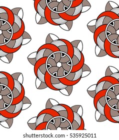 Colored seamless texture ethnic character pattern