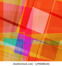 Colored seamless texture with geometric shapes. 