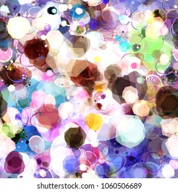 Colored seamless texture with spots, rings, ovals. Abstract vector background for web page, banners backdrop, fabric, home decor, wrapping