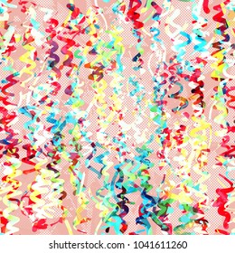 Colored seamless texture with wavy stripes. Abstract vector background for web page, banners backdrop, fabric, home decor, wrapping