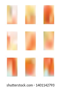 Colored set of backgrounds. Professional hi-res and fresh. Illustration, bright. Orange red color. Colorful new set of backgrounds.