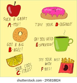 The colored set of images which comply with certain school marks. It can be used in different aspects of teaching, as an element of visual method, or adding to the process of education and reward. 