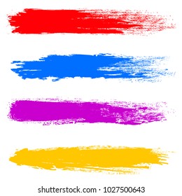 Colored Set Of Paint, Brush Strokes – Vector