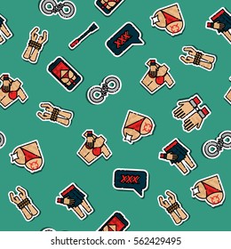 Colored sexual pattern on color background. Vector illustration, EPS 10