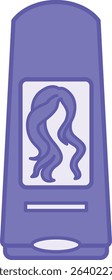 Colored Shampoo Icon. Vector Illustration. Hair Wash Cosmetic. Soap Liquid, Cleanliness. Hygiene Concept