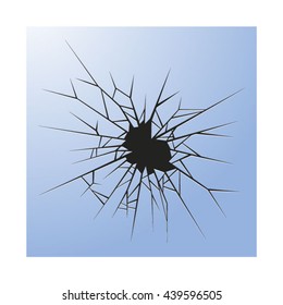 colored shattered glass-vector drawing