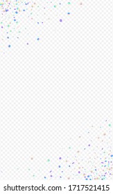 Colored Shine Invitation Transparent Background. Rainbow Top Polka Background. Happy Wallpaper. Holographic Fun Pattern.