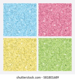 Colored shiny glitter backgrounds in style. Vector illustration
