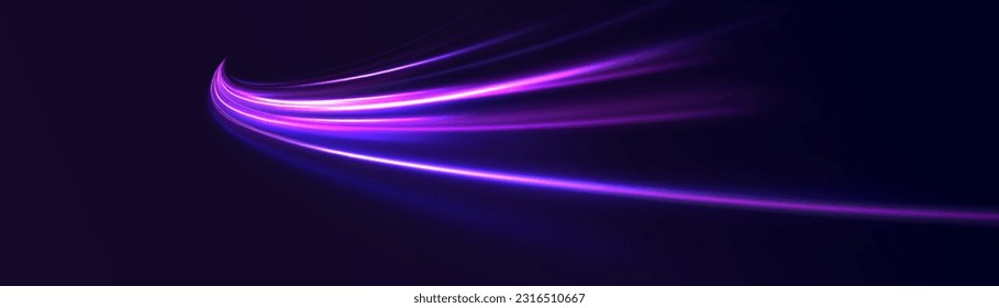 Colored shiny sparks of spiral wave. Curved bright speed line swirls. Shiny wavy path. Rotating dynamic neon circle. Magic golden swirl with highlights. Glowing swirl bokeh effect. vector png