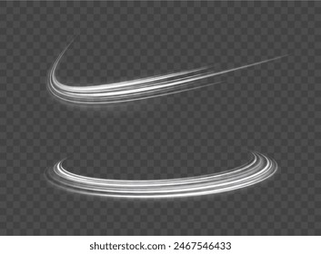 Colored shiny sparks of spiral wave. Vector comet with large dust. Falling Star. Rotating dynamic neon circle.	