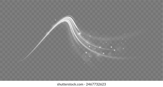 Colored shiny sparks of spiral wave. Vector comet with large dust. Falling Star. Rotating dynamic neon circle.	