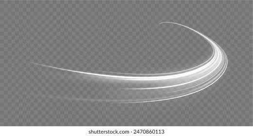 Colored shiny sparks of spiral wave. Vector comet with large dust. Imitation of the exit of cold air from the air conditioner.	