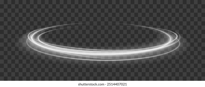 Colored shiny sparks of spiral wave. Vector comet with large dust. Imitation of the exit of cold air from the air conditioner.