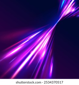 Colored shiny sparks of spiral wave. Curved bright speed line swirls. Shiny wavy path. Rotating dynamic neon circle. Magic golden swirl with highlights. Glowing swirl bokeh effect. vector