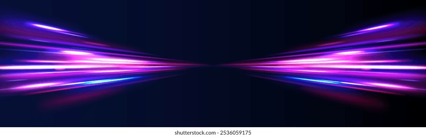 Colored shiny sparks of spiral wave. Curved bright speed line swirls. Shiny wavy path. Rotating dynamic neon circle. Magic golden swirl with highlights. Glowing swirl bokeh effect. vector