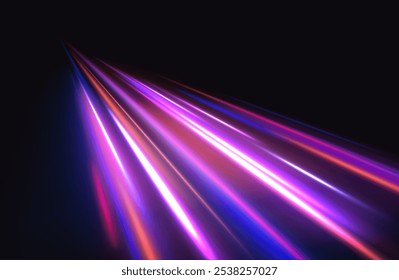 Colored shiny sparks of spiral wave. Curved bright speed line swirls. Shiny wavy path. Rotating dynamic neon circle. Magic golden swirl with highlights. Glowing swirl bokeh effect. vector