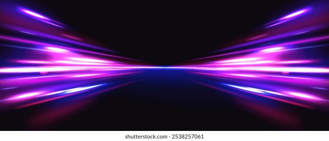 Colored shiny sparks of spiral wave. Curved bright speed line swirls. Shiny wavy path. Rotating dynamic neon circle. Magic golden swirl with highlights. Glowing swirl bokeh effect. vector
