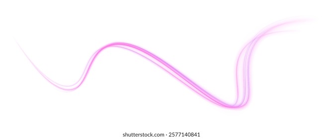 Colored shiny sparks of spiral wave. Neon stripes in the form of drill, turns and swirl. Racing cars dynamic flash effects city road with long exposure night ligh. PNG.	