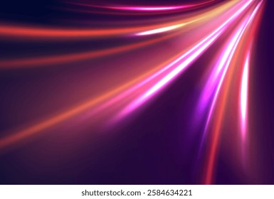 Colored shiny sparks of spiral wave. Curved bright speed line swirls. Shiny wavy path. Rotating dynamic neon circle. Magic golden swirl with highlights. Glowing swirl bokeh effect. vector png