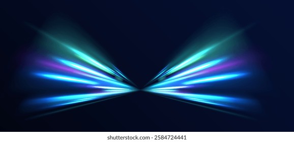 Colored shiny sparks of spiral wave. Curved bright speed line swirls. Shiny wavy path. Rotating dynamic neon circle. Magic golden swirl with highlights. Glowing swirl bokeh effect. vector png