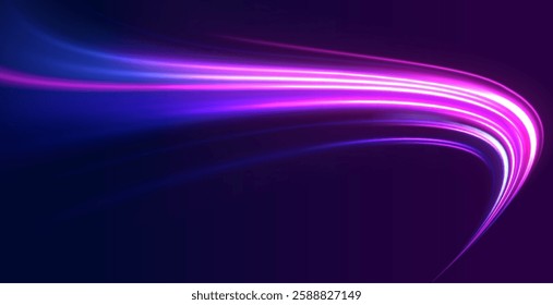 Colored shiny sparks of spiral wave. Curved bright speed line swirls. Shiny wavy path. Rotating dynamic neon circle. Magic golden swirl with highlights. Glowing swirl bokeh effect. vector png