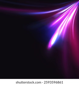 Colored shiny sparks of spiral wave. Curved bright speed line swirls. Shiny wavy path. Rotating dynamic neon circle. Magic golden swirl with highlights. Glowing swirl bokeh effect. vector png
