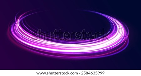 Colored shiny sparks of spiral wave. Curved bright speed line swirls. Shiny wavy path. Rotating dynamic neon circle. Magic golden swirl with highlights. Glowing swirl bokeh effect. vector png