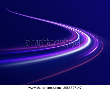 Colored shiny sparks of spiral wave. Curved bright speed line swirls. Shiny wavy path. Rotating dynamic neon circle. Magic golden swirl with highlights. Glowing swirl bokeh effect. vector png