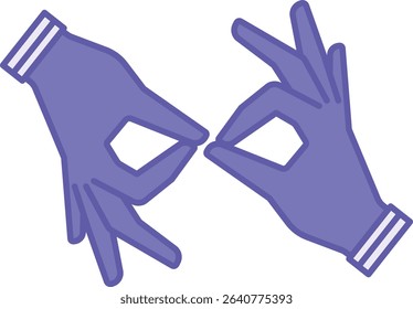 Colored Sign Language Icon. Vector Illustration. Communication Language Used By Deaf or Hard of Hearing People. Communication with Hands and Gestures. Disability Concept