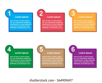 Colored signs for infografics.