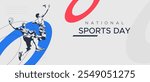 colored silhouettes of basketball and volleyball athletes, a design with a national sports celebration concept. celebration background is white. volleyball and basketball sports tournaments.