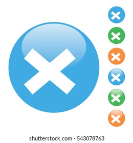 colored simple round vector illustration cancel icon