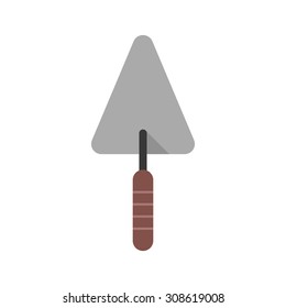 colored simple trowel icon. concept of implement, workshop, household, create, major overhaul. isolated on white background. flat style trend modern logo design vector illustration