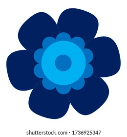 Flor Vectora plana aislada de color. Flor de iconos para vacaciones, diseño, India, ornamento oriental y árabe, impresión, web y aplicación.