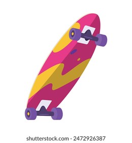 colored skateboards in flat design on white.